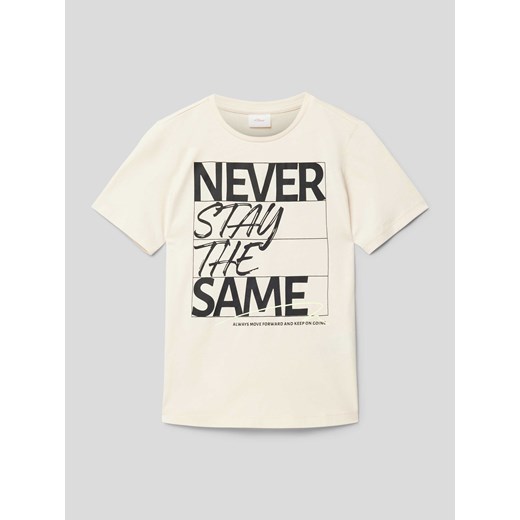 T-shirt z nadrukiem ze sloganem ze sklepu Peek&Cloppenburg  w kategorii T-shirty chłopięce - zdjęcie 169484689