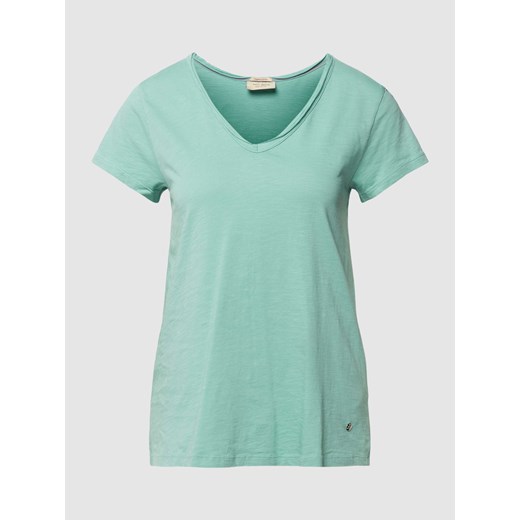 T-shirt ze zrolowanym brzegiem model ‘TULLI’ ze sklepu Peek&Cloppenburg  w kategorii Bluzki damskie - zdjęcie 169484859