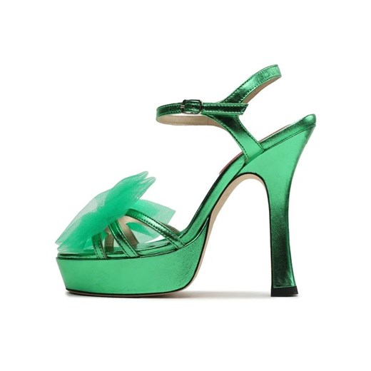 Custommade Sandały Arlina Metallic Bow 999624047 Zielony Custommade 37 MODIVO
