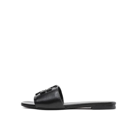 Tory Burch Klapki Double Stack Logo Slide 149466 Czarny Tory Burch 37 MODIVO