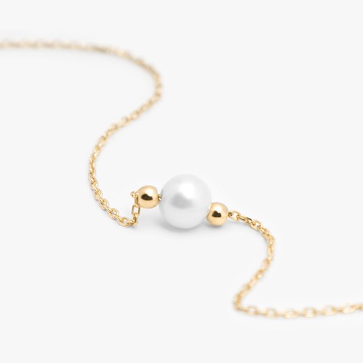 bransoletka z perłą i kuleczkami, złota ze sklepu ANIA KRUK w kategorii Bransoletki - zdjęcie 169488825