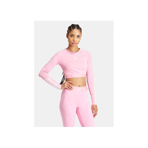 adidas Koszulka techniczna Hyperglam Training IN6775 Różowy Slim Fit ze sklepu MODIVO w kategorii Bluzki damskie - zdjęcie 169491665