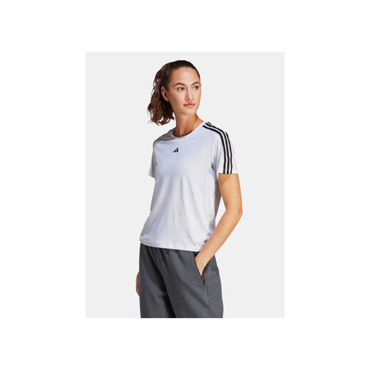 adidas Koszulka techniczna Train Essentials IC5040 Biały Regular Fit ze sklepu MODIVO w kategorii Bluzki damskie - zdjęcie 169491877
