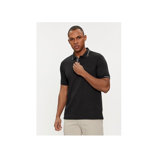 Calvin Klein Polo Smooth K10K112477 Czarny Regular Fit ze sklepu MODIVO w kategorii T-shirty męskie - zdjęcie 169491885