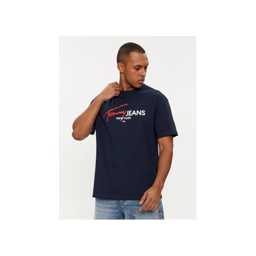 Tommy Jeans T-Shirt Spray Pop Color DM0DM18572 Granatowy Regular Fit ze sklepu MODIVO w kategorii T-shirty męskie - zdjęcie 169491908