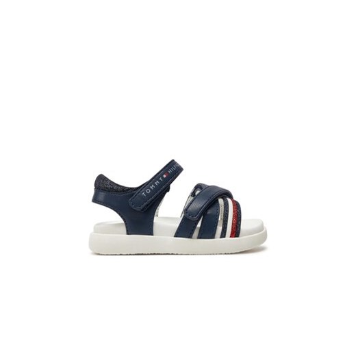 Tommy Hilfiger Sandały Strippes Velcro Sanadal T1A2-33234-0326 M Granatowy ze sklepu MODIVO w kategorii Sandały dziecięce - zdjęcie 169493676