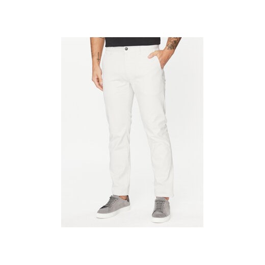 Boss Chinosy 50501595 Biały Slim Fit ze sklepu MODIVO w kategorii Spodnie męskie - zdjęcie 169493698
