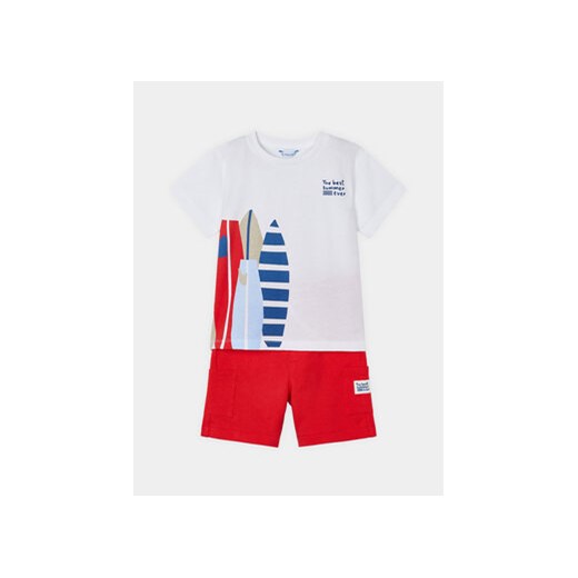 Mayoral Komplet t-shirt i spodenki 3603 Czerwony Regular Fit ze sklepu MODIVO w kategorii Komplety chłopięce - zdjęcie 169493898