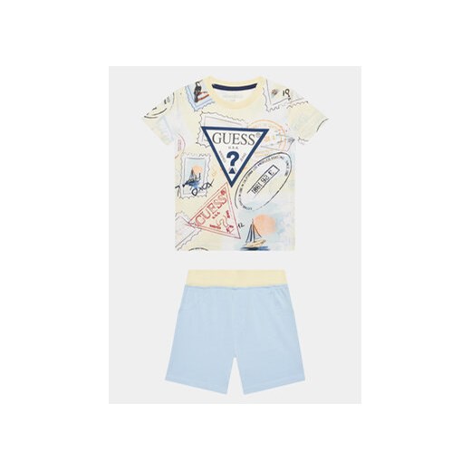 Guess Komplet t-shirt i szorty sportowe I4GG00 K8HM3 Kolorowy Regular Fit ze sklepu MODIVO w kategorii Komplety niemowlęce - zdjęcie 169493929