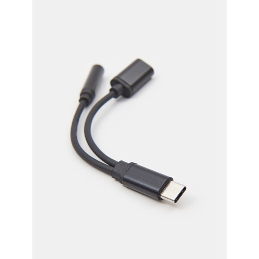 Sinsay - Adapter USB z 2 końcówkami - czarny Sinsay Jeden rozmiar okazja Sinsay
