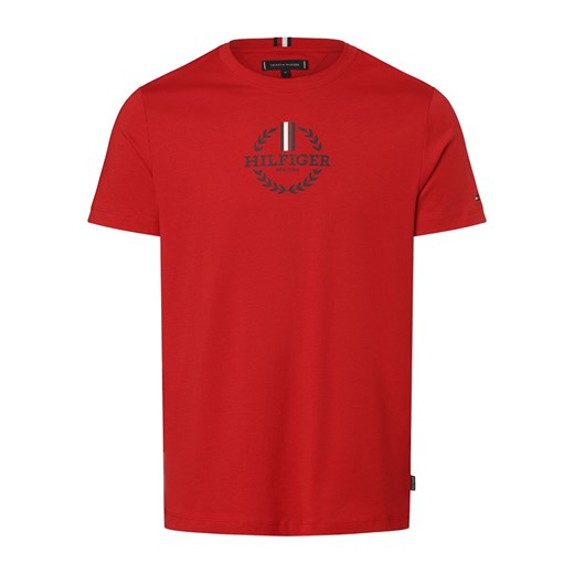 Tommy Hilfiger Koszulka męska Mężczyźni Bawełna czerwony nadruk ze sklepu vangraaf w kategorii T-shirty męskie - zdjęcie 169495239