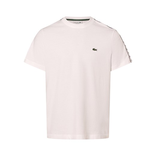 Lacoste Koszulka męska Mężczyźni Bawełna biały jednolity ze sklepu vangraaf w kategorii T-shirty męskie - zdjęcie 169495249