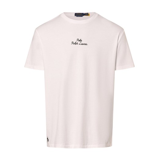 Polo Ralph Lauren Koszulka męska Mężczyźni Bawełna biały jednolity ze sklepu vangraaf w kategorii T-shirty męskie - zdjęcie 169495256