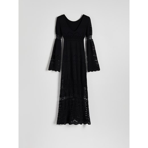 Reserved - Azurowa sukienka maxi - czarny Reserved L Reserved