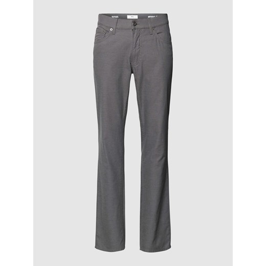 Spodnie materiałowe o kroju regular fit z fakturowanym wzorem model ‘Chuck’ ze sklepu Peek&Cloppenburg  w kategorii Spodnie męskie - zdjęcie 169499666