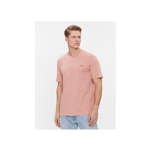 Hugo T-Shirt Dero222 50466158 Różowy Regular Fit ze sklepu MODIVO w kategorii T-shirty męskie - zdjęcie 169501228