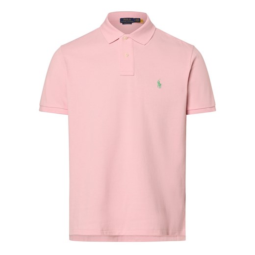 Polo Ralph Lauren Męska koszulka polo Mężczyźni Bawełna różowy jednolity ze sklepu vangraaf w kategorii T-shirty męskie - zdjęcie 169503817