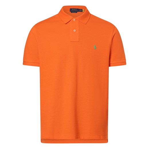 Polo Ralph Lauren Męska koszulka polo Mężczyźni Bawełna pomarańczowy jednolity ze sklepu vangraaf w kategorii T-shirty męskie - zdjęcie 169503818