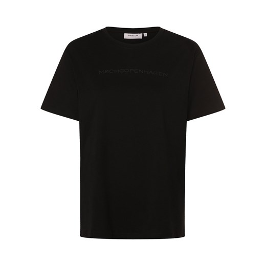 Msch Copenhagen T-shirt damski Kobiety Bawełna czarny nadruk ze sklepu vangraaf w kategorii Bluzki damskie - zdjęcie 169503828