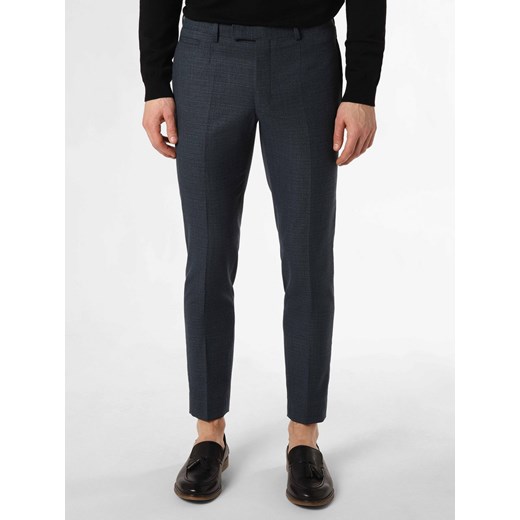 Strellson Spodnie - Kynd3 Mężczyźni Slim Fit petrol marmurkowy ze sklepu vangraaf w kategorii Spodnie męskie - zdjęcie 169503848