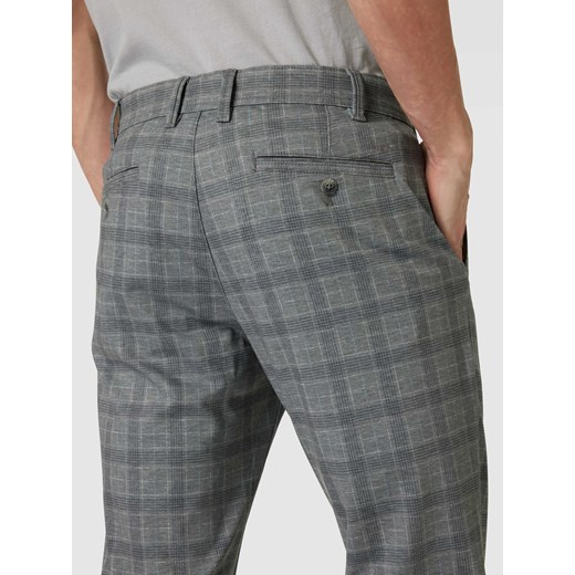 Spodnie o kroju slim fit ze wzorem w kratę glencheck 46 Peek&Cloppenburg 