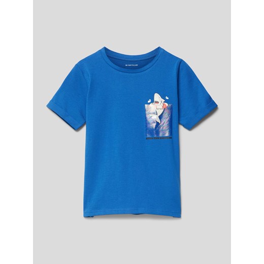 T-shirt chłopięce Tom Tailor niebieski z bawełny 