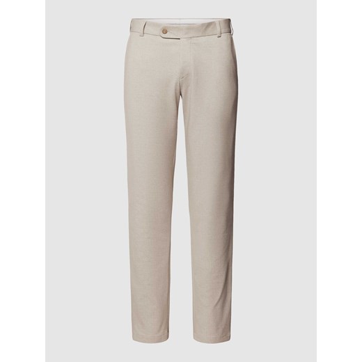 Spodnie materiałowe o kroju slim fit w kant ze sklepu Peek&Cloppenburg  w kategorii Spodnie męskie - zdjęcie 169505618