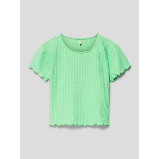 T-shirt z drobnym prążkowaniem model ‘KONNELLA’ ze sklepu Peek&Cloppenburg  w kategorii Bluzki dziewczęce - zdjęcie 169505739