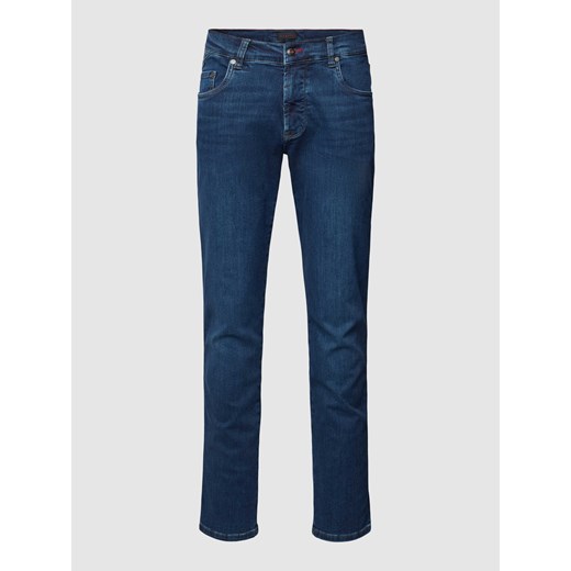 Jeansy o kroju slim fit w jednolitym kolorze ze sklepu Peek&Cloppenburg  w kategorii Jeansy męskie - zdjęcie 169505758