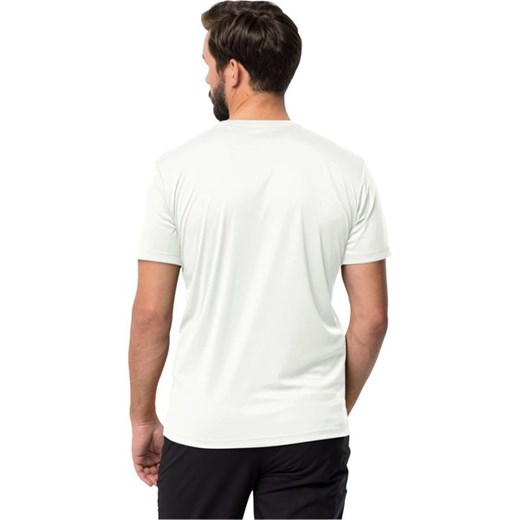 T-shirt męski biały Jack Wolfskin z krótkim rękawem 