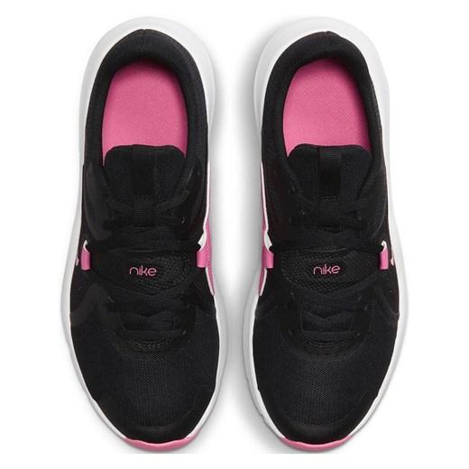 Buty sportowe damskie czarne Nike tkaninowe na płaskiej podeszwie 