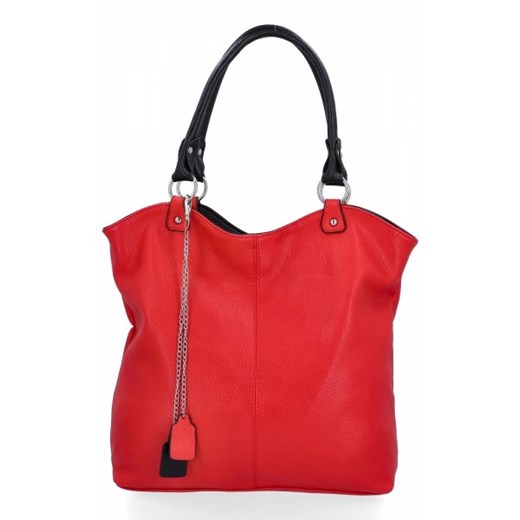 Torebka Damska Shopper Bag XL firmy Hernan Czerwona (kolory) ze sklepu torbs.pl w kategorii Torby Shopper bag - zdjęcie 169518197