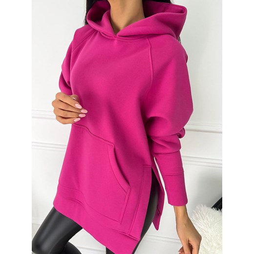 Różowa Bluza Oversize ze sklepu ModnaKiecka.pl w kategorii Bluzy damskie - zdjęcie 169519215