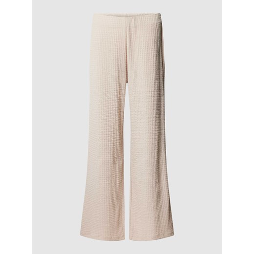 Spodnie materiałowe o rozkloszowanym kroju z fakturowanym wzorem ze sklepu Peek&Cloppenburg  w kategorii Spodnie damskie - zdjęcie 169520258