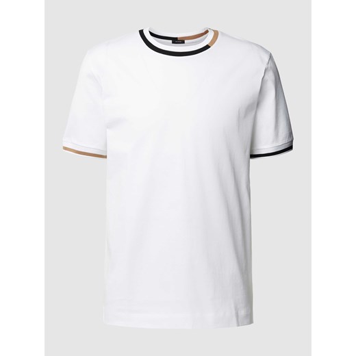 T-shirt z charakterystycznymi dla marki paskami w kontrastowym kolorze model S Peek&Cloppenburg 