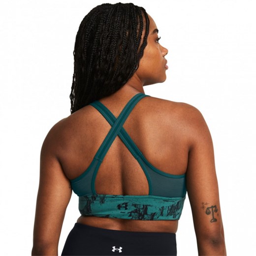 Biustonosz treningowy Under Armour Project Rock LG LL Infty Bra Pt - zielony ze sklepu Sportstylestory.com w kategorii Biustonosze - zdjęcie 169521969