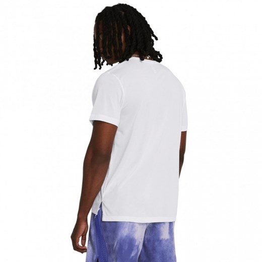 Męska koszulka do biegania Under Armour UA Launch Shortsleeve - biała ze sklepu Sportstylestory.com w kategorii T-shirty męskie - zdjęcie 169522315