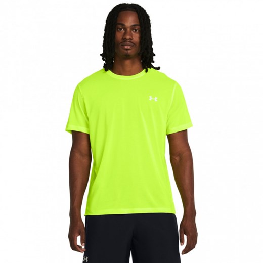 Męska koszulka do biegania Under Armour UA Launch Shortsleeve - zielona ze sklepu Sportstylestory.com w kategorii T-shirty męskie - zdjęcie 169522325