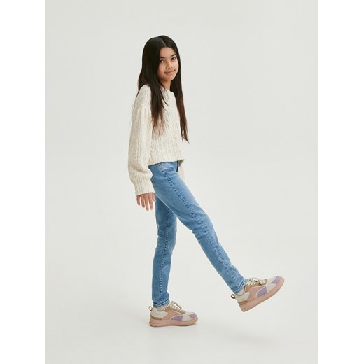 Reserved - Jeansy slim - niebieski ze sklepu Reserved w kategorii Spodnie dziewczęce - zdjęcie 169531698