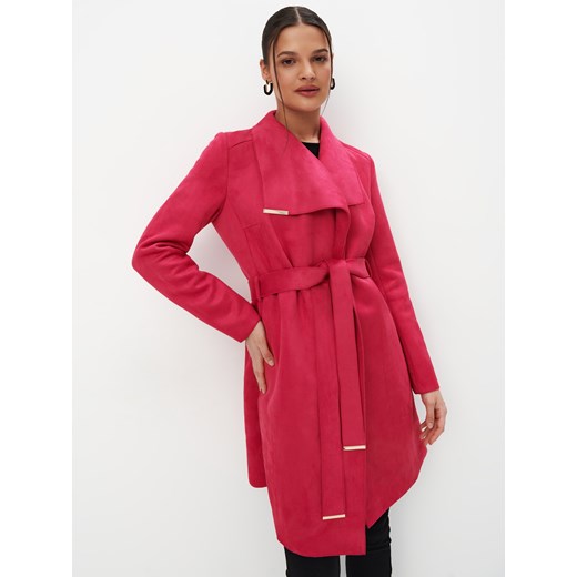 Mohito - Płaszcz z wiązaniem - mocny różowy Mohito 36 Mohito
