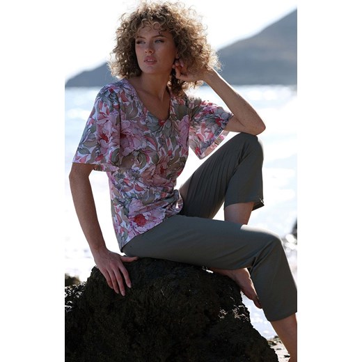Bawełniana piżama damska 257, Kolor oliwkowy-wzór, Rozmiar S, Cana ze sklepu Intymna w kategorii Piżamy damskie - zdjęcie 169533698