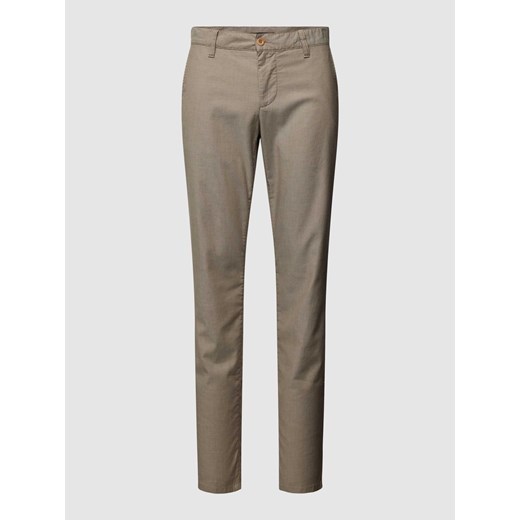 Spodnie o kroju regular fit z fakturowanym wzorem model ‘LOU’ ze sklepu Peek&Cloppenburg  w kategorii Spodnie męskie - zdjęcie 169533877