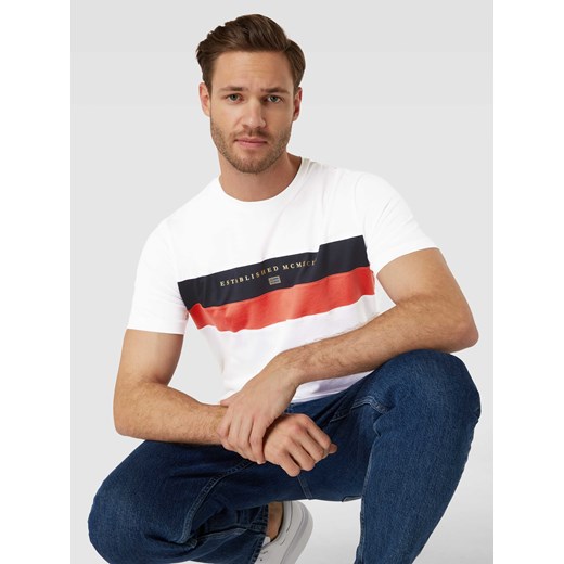T-shirt z paskami w kontrastowym kolorze XL Peek&Cloppenburg 