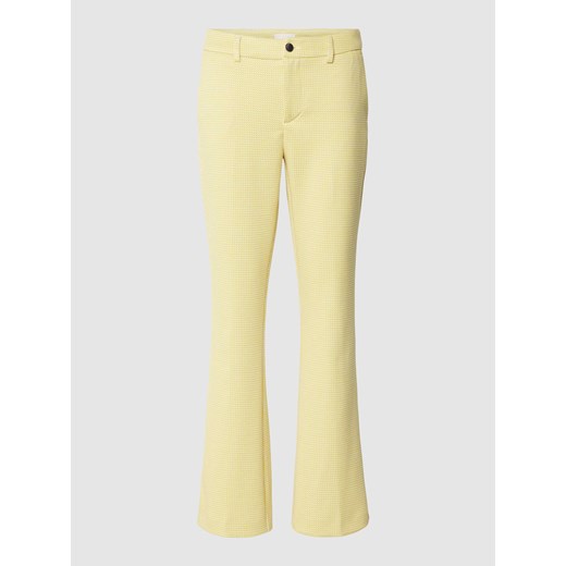 Spodnie materiałowe o kroju regular fit z fakturowanym wzorem ze sklepu Peek&Cloppenburg  w kategorii Spodnie damskie - zdjęcie 169534129