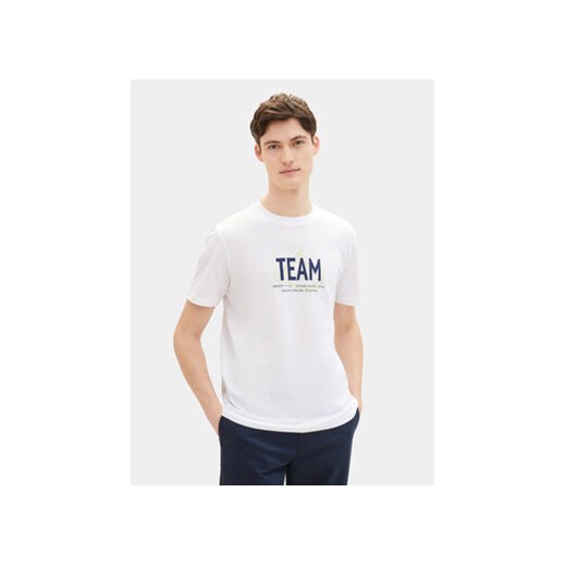 Tom Tailor Denim T-Shirt 1040838 Biały Regular Fit ze sklepu MODIVO w kategorii T-shirty męskie - zdjęcie 169536318