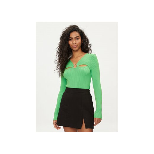 ONLY Bluzka Perla 15272748 Zielony Slim Fit ze sklepu MODIVO w kategorii Bluzki damskie - zdjęcie 169536325
