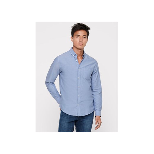 Only & Sons Koszula Alvaro 22006479 Niebieski Slim Fit ze sklepu MODIVO w kategorii Koszule męskie - zdjęcie 169536439