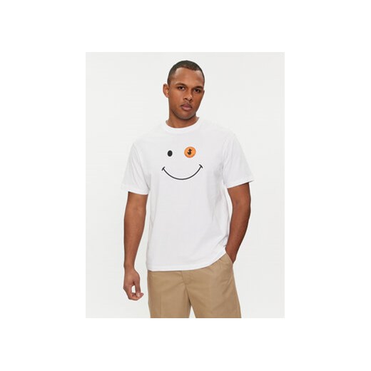 Save The Duck T-Shirt DT1197M BESY18 Biały Regular Fit ze sklepu MODIVO w kategorii T-shirty męskie - zdjęcie 169536577