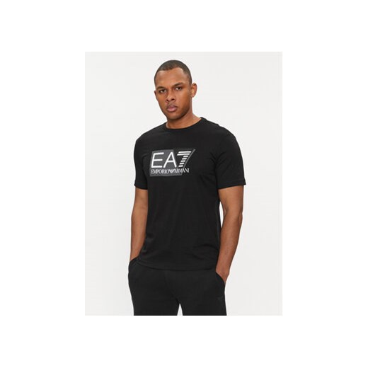 EA7 Emporio Armani T-Shirt 3DPT81 PJM9Z 1200 Czarny Regular Fit ze sklepu MODIVO w kategorii T-shirty męskie - zdjęcie 169536816