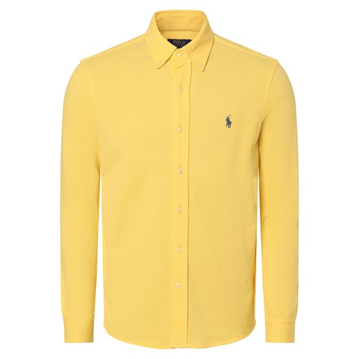 Polo Ralph Lauren Koszula męska Mężczyźni Slim Fit Bawełna żółty jednolity ze sklepu vangraaf w kategorii Koszule męskie - zdjęcie 169536979